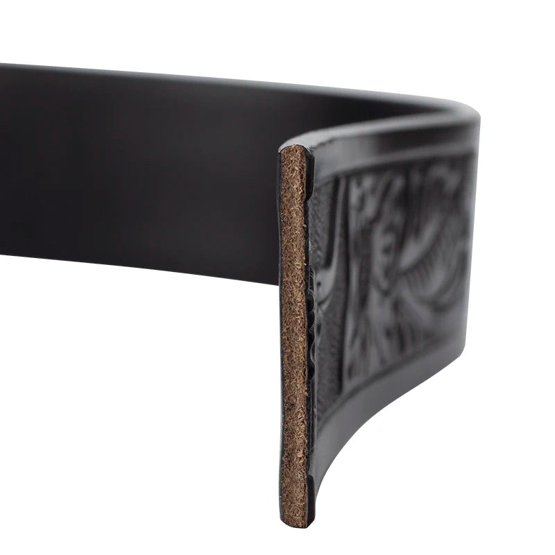 Cow Embossed Belt Genuine Leather Leisure Cowboy Big Agio