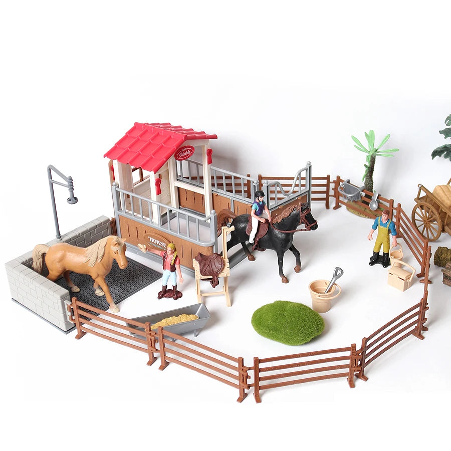 Farm & Riding Playset – Horses, Foals & Riders Figurines | Ideal Gift