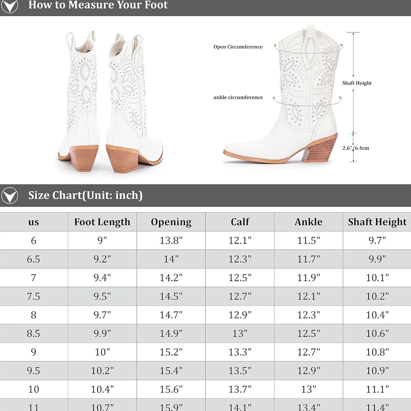 Women's Mid-Calf Cowboy Boots