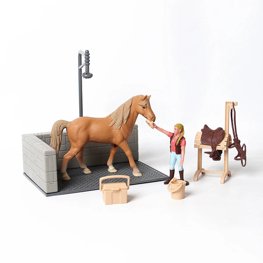 Farm & Riding Playset – Horses, Foals & Riders Figurines | Ideal Gift