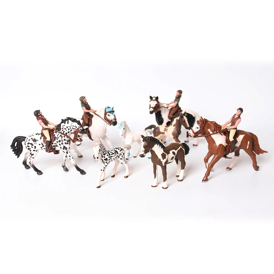Farm & Riding Playset – Horses, Foals & Riders Figurines | Ideal Gift