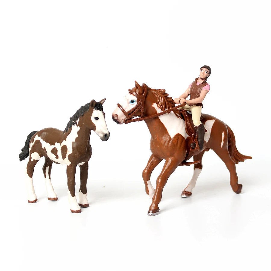 Farm & Riding Playset – Horses, Foals & Riders Figurines | Ideal Gift