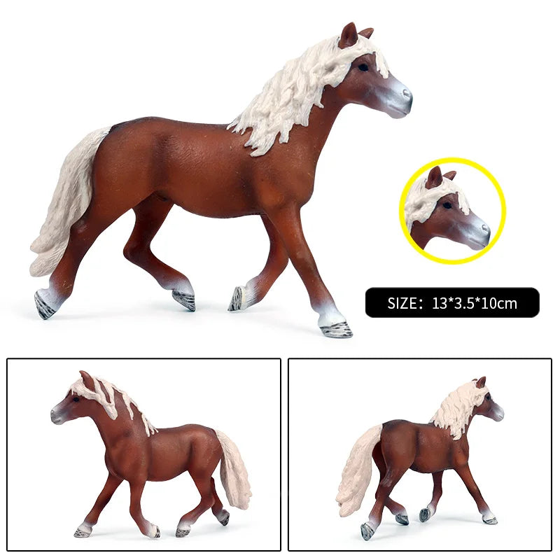 Forest Wild Steed – Realistic Horse Model Figures | Haflinger & Ferghana