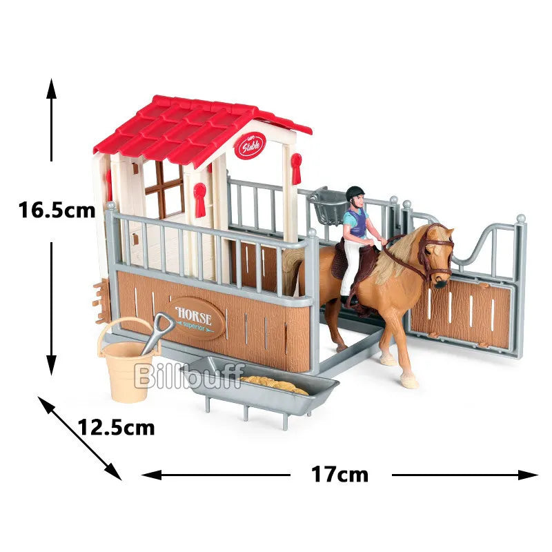 Horse Race Playset – Horseman & Farm Animal Figurines