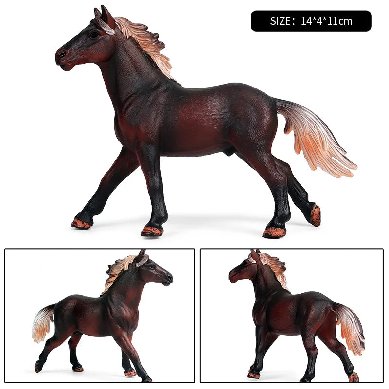 Forest Wild Steed – Realistic Horse Model Figures | Haflinger & Ferghana