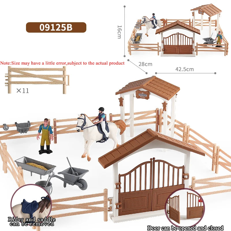 Oenux Farm Playset – Stable, Rider