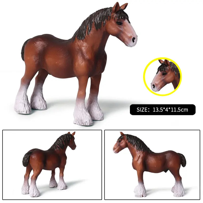 Forest Wild Steed – Realistic Horse Model Figures | Haflinger & Ferghana