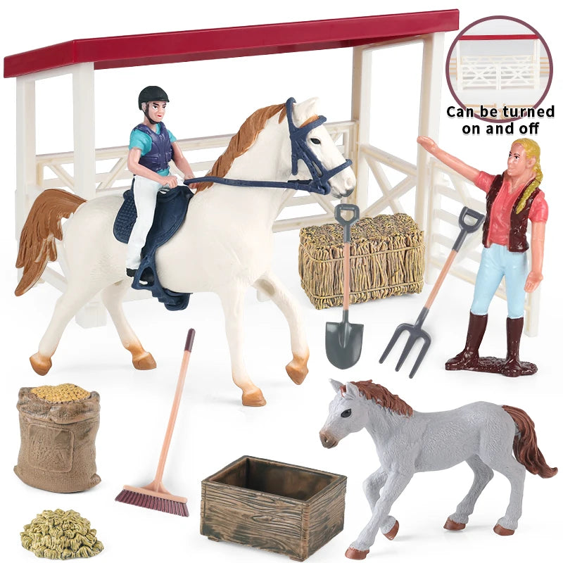 Oenux Farm Playset – Stable, Rider