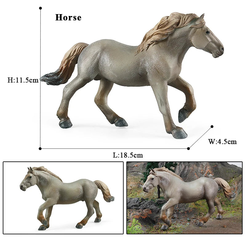 Forest Wild Steed – Realistic Horse Model Figures | Haflinger & Ferghana