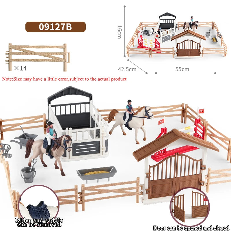 Oenux Farm Playset – Stable, Rider