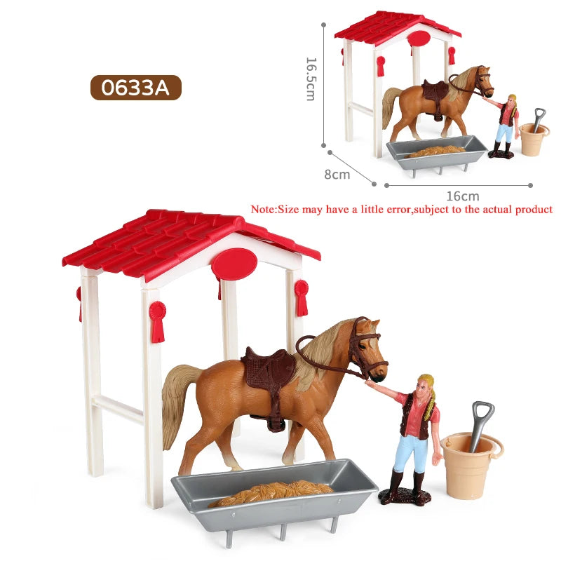 Farm & Stable Playset – Educational Horse & Cowboy Figures for Kids