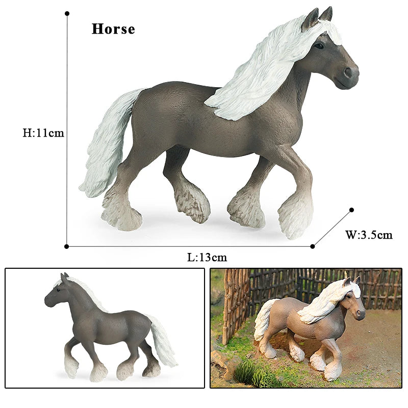 Forest Wild Steed – Realistic Horse Model Figures | Haflinger & Ferghana
