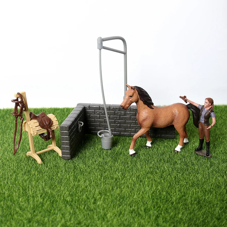 Farm & Riding Playset – Horses, Foals & Riders Figurines | Ideal Gift