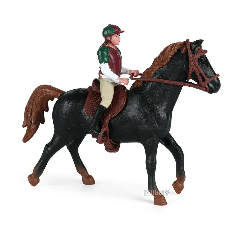 Horse Race Playset – Horseman & Farm Animal Figurines