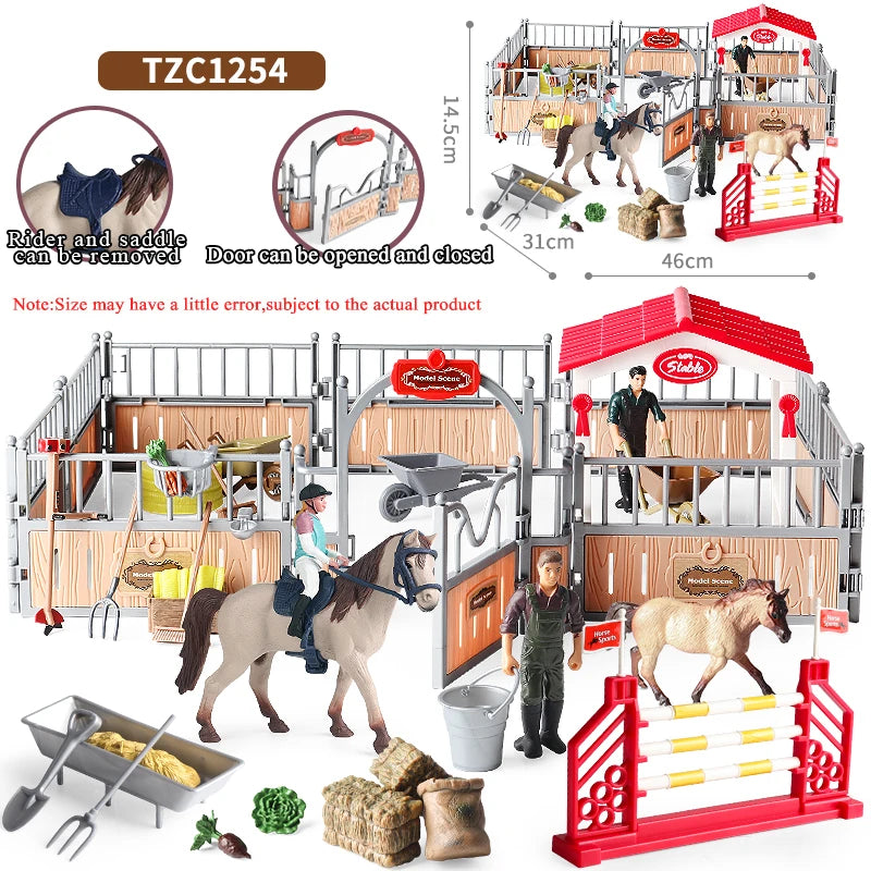 Oenux Farm Playset – Stable, Rider