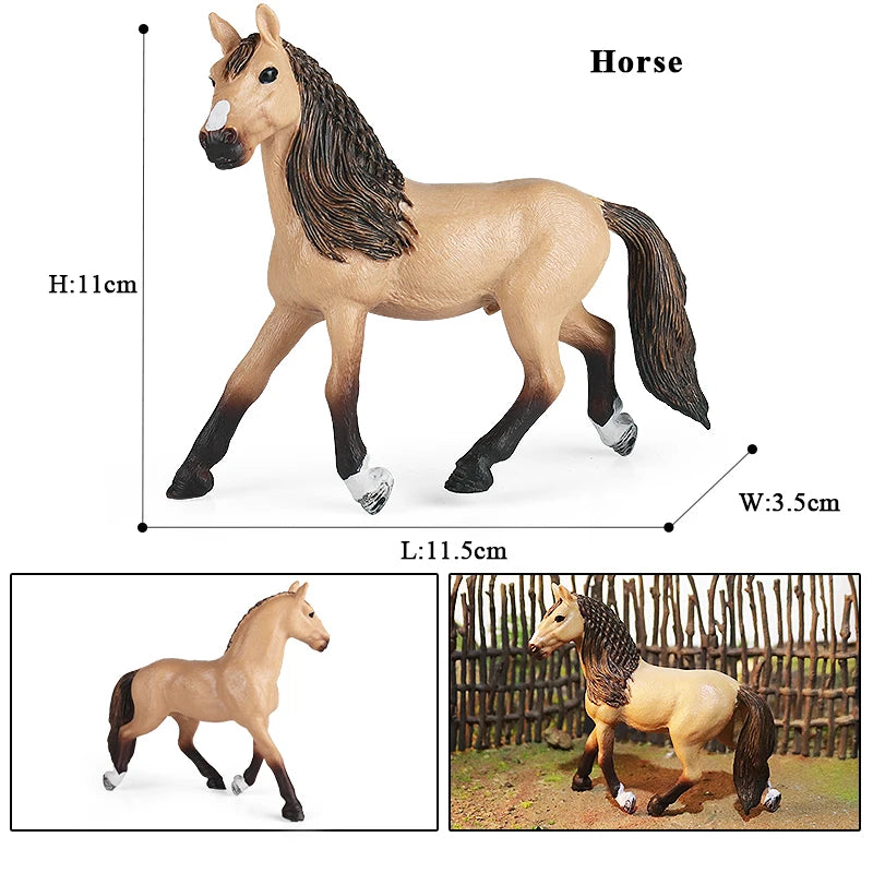Forest Wild Steed – Realistic Horse Model Figures | Haflinger & Ferghana