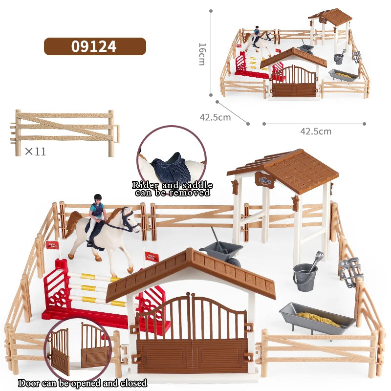 Oenux Farm Playset – Stable, Rider