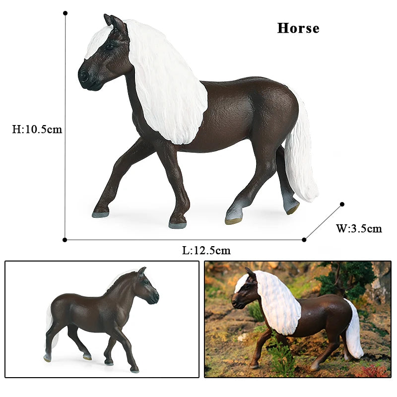Forest Wild Steed – Realistic Horse Model Figures | Haflinger & Ferghana