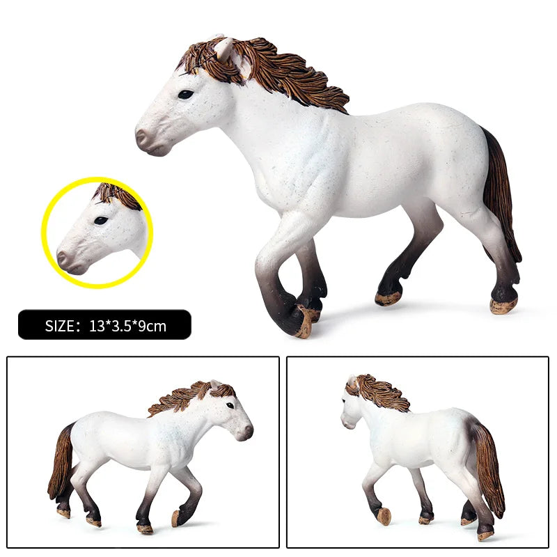 Forest Wild Steed – Realistic Horse Model Figures | Haflinger & Ferghana