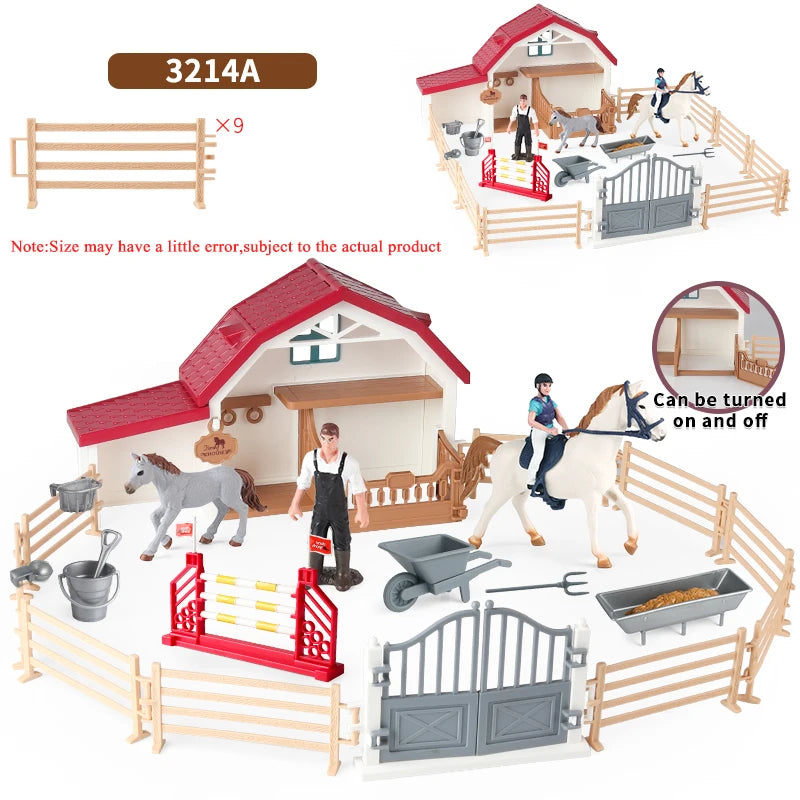 Oenux Farm Playset – Stable, Rider