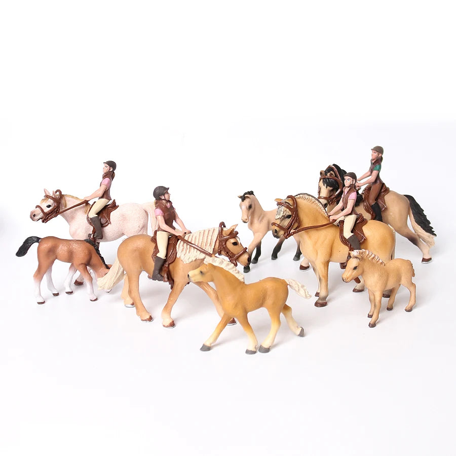 Farm & Riding Playset – Horses, Foals & Riders Figurines | Ideal Gift