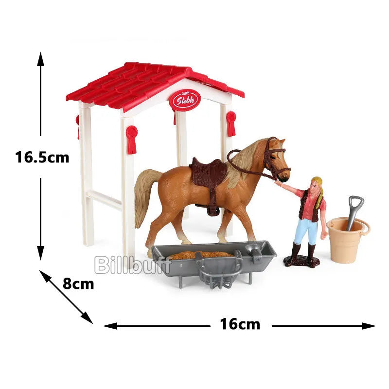 Horse Race Playset – Horseman & Farm Animal Figurines