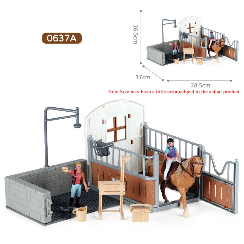 Oenux Farm Playset – Stable, Rider