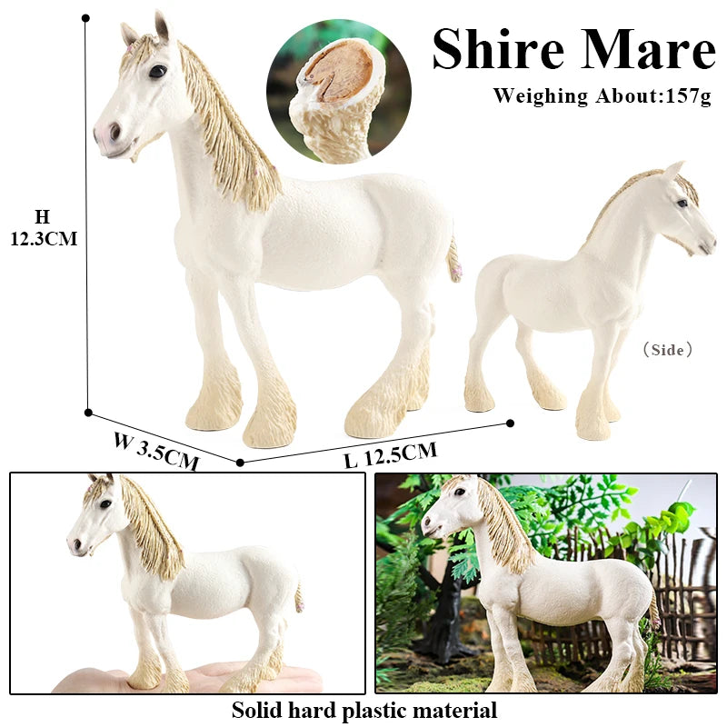Forest Wild Steed – Realistic Horse Model Figures | Haflinger & Ferghana
