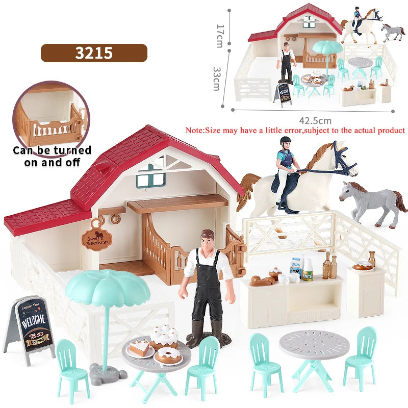 Oenux Farm Playset – Stable, Rider