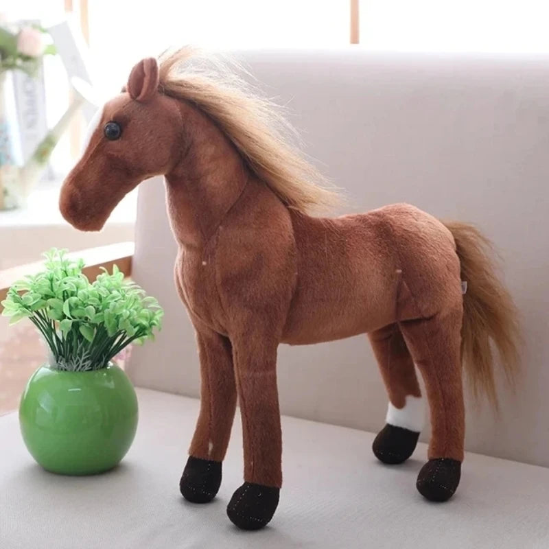 28cm Plush Horse Toy – Cute Cartoon Style