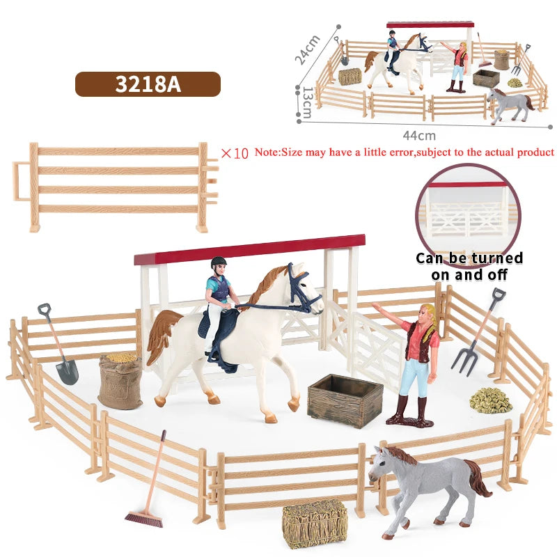 Oenux Farm Playset – Stable, Rider