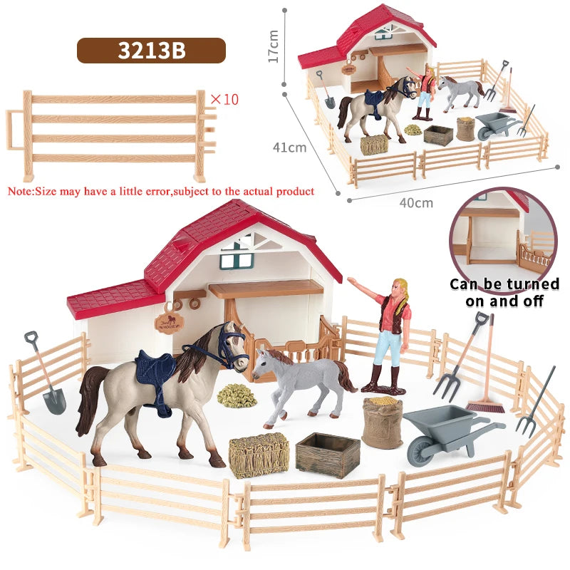 Oenux Farm Playset – Stable, Rider