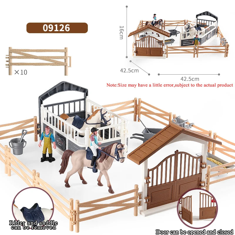 Oenux Farm Playset – Stable, Rider