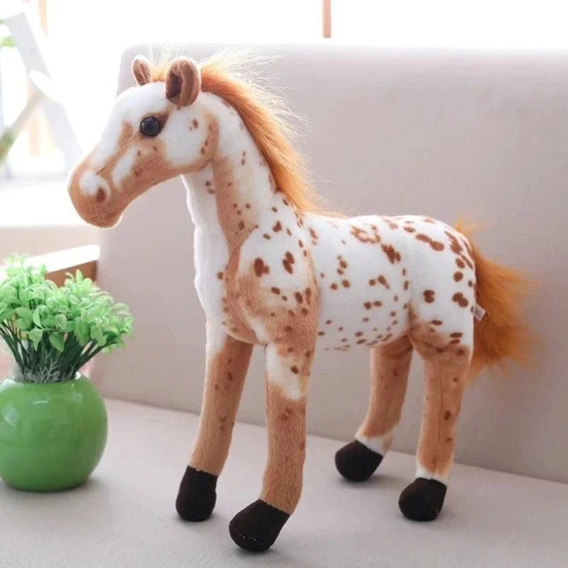 28cm Plush Horse Toy – Cute Cartoon Style