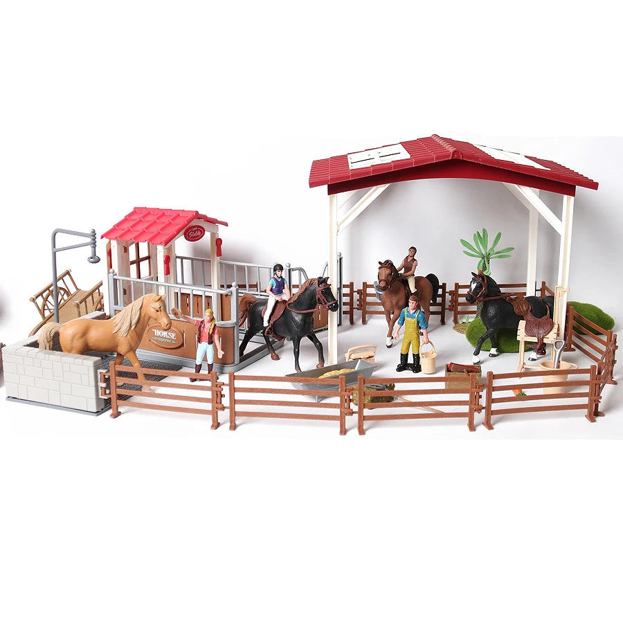 Farm & Riding Playset – Horses, Foals & Riders Figurines | Ideal Gift