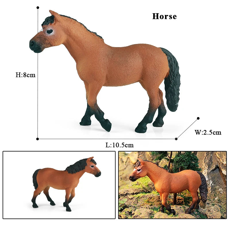 Forest Wild Steed – Realistic Horse Model Figures | Haflinger & Ferghana