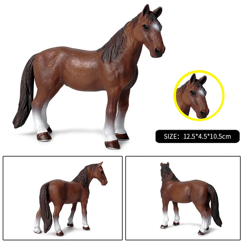 Forest Wild Steed – Realistic Horse Model Figures | Haflinger & Ferghana
