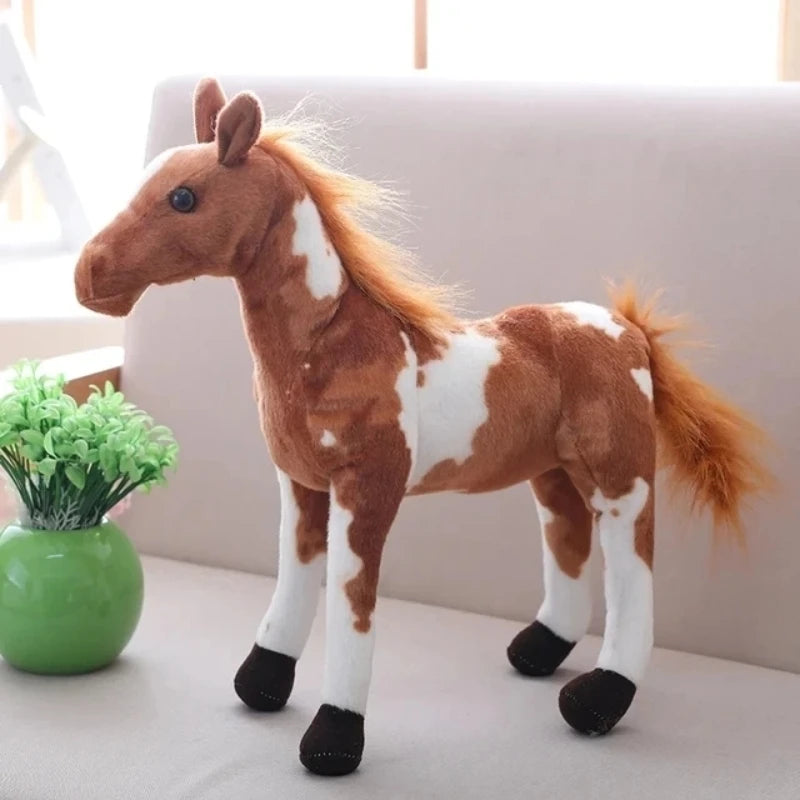 28cm Plush Horse Toy – Cute Cartoon Style