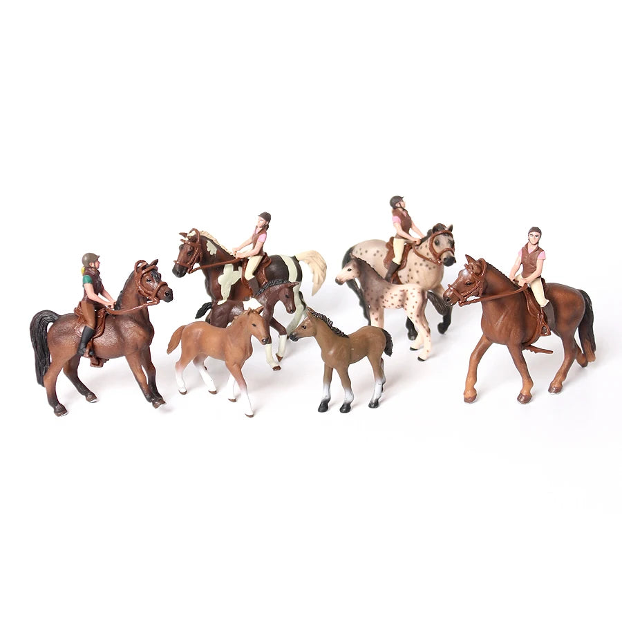 Farm & Riding Playset – Horses, Foals & Riders Figurines | Ideal Gift