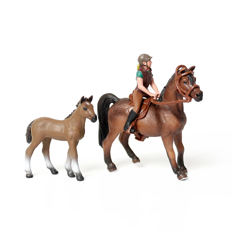 Farm & Riding Playset – Horses, Foals & Riders Figurines | Ideal Gift
