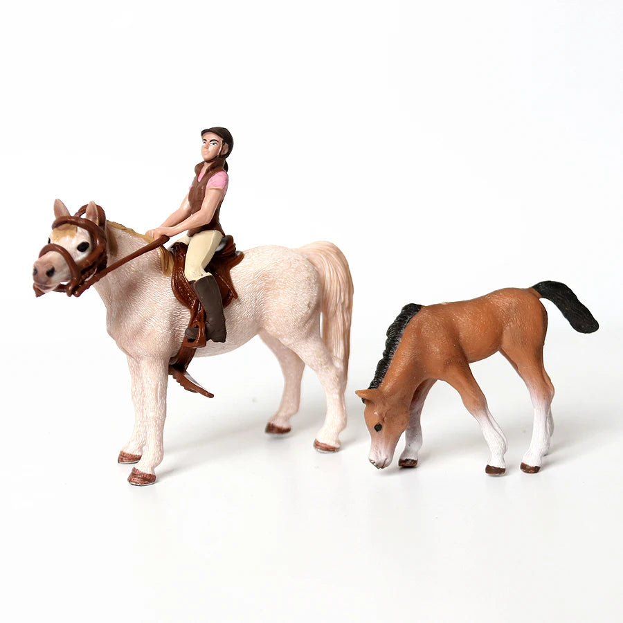 Farm & Riding Playset – Horses, Foals & Riders Figurines | Ideal Gift