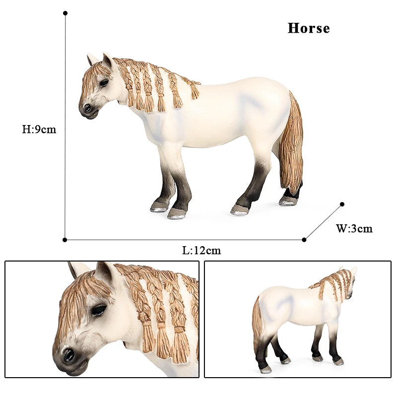Forest Wild Steed – Realistic Horse Model Figures | Haflinger & Ferghana
