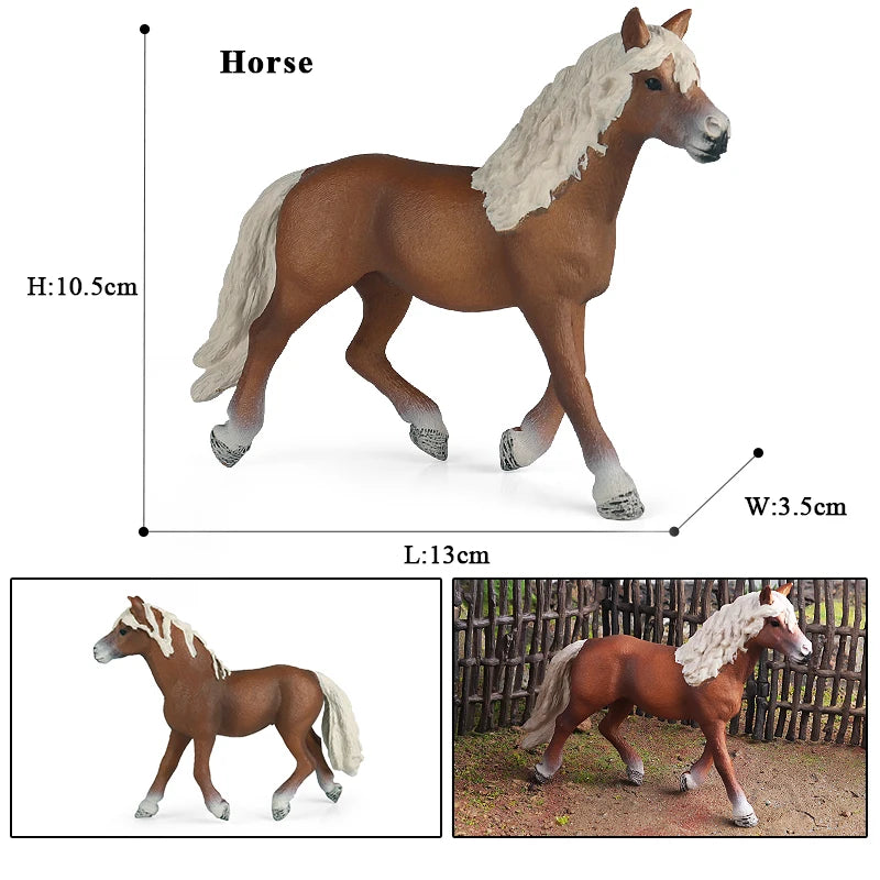 Forest Wild Steed – Realistic Horse Model Figures | Haflinger & Ferghana