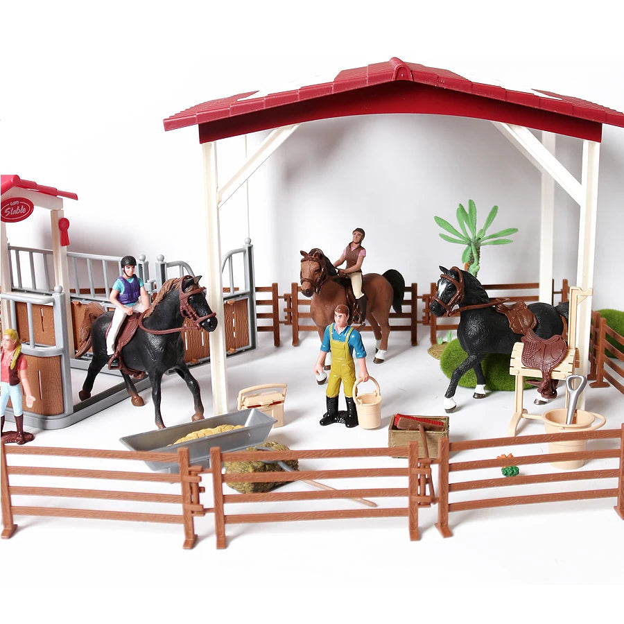 Farm & Riding Playset – Horses, Foals & Riders Figurines | Ideal Gift