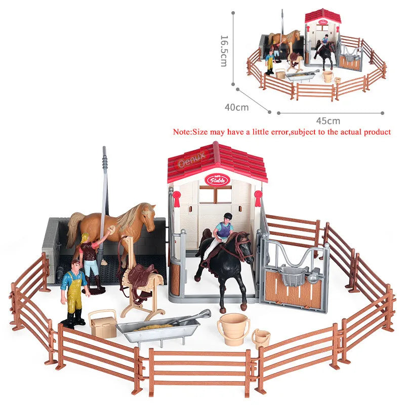 Oenux Farm Playset – Stable, Rider