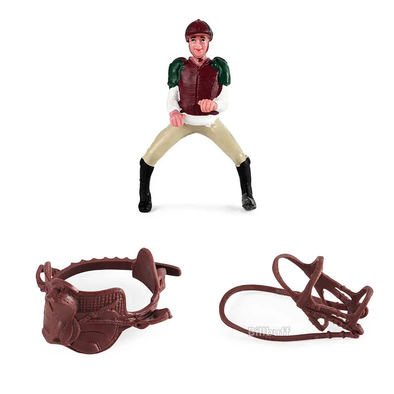 Horse Race Playset – Horseman & Farm Animal Figurines