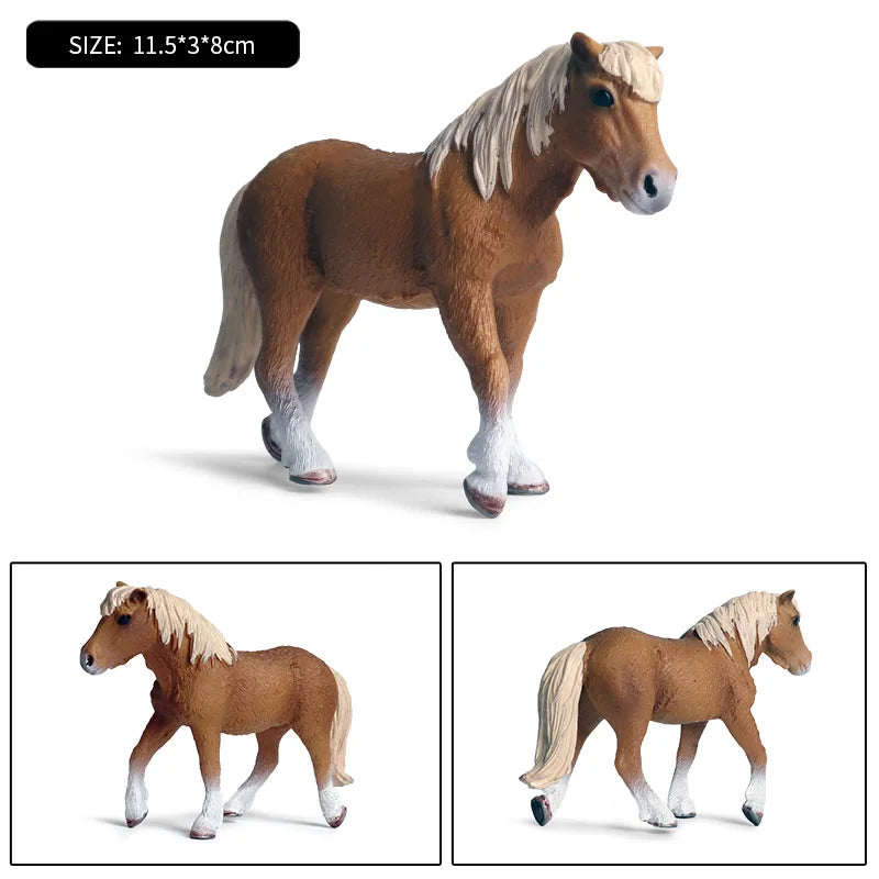 Forest Wild Steed – Realistic Horse Model Figures | Haflinger & Ferghana