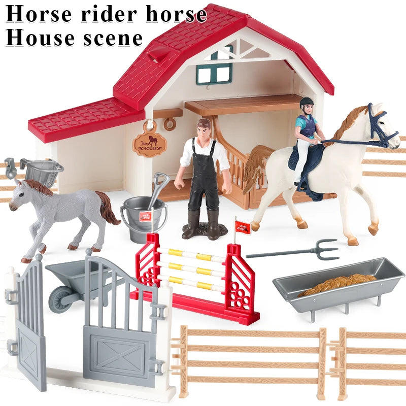 Oenux Farm Playset – Stable, Rider