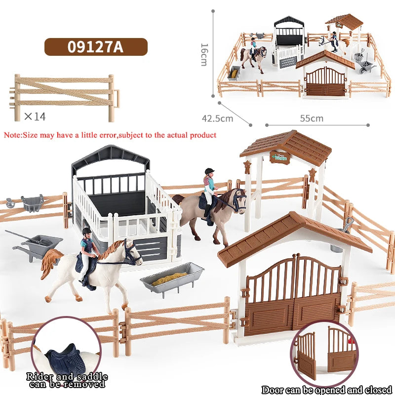 Oenux Farm Playset – Stable, Rider