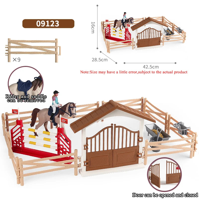 Oenux Farm Playset – Stable, Rider